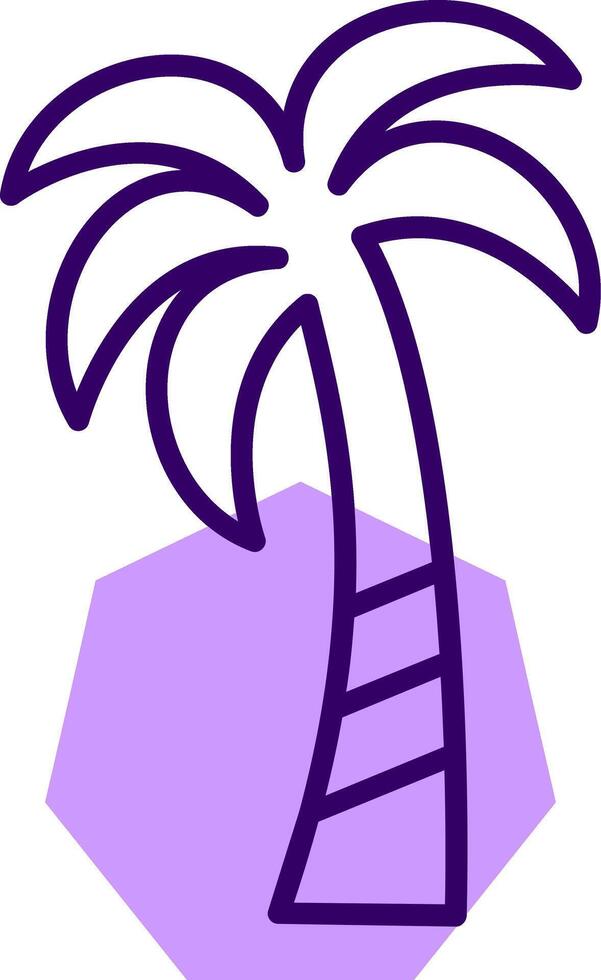Palm tree Outline Style Icon vector