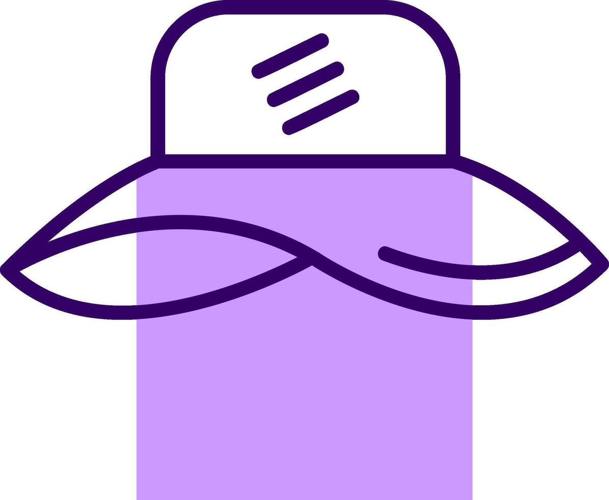 Beach hat Outline Style Icon vector