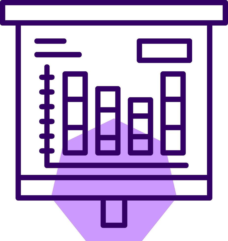 Stacked Bar Chart Outline Style Icon vector