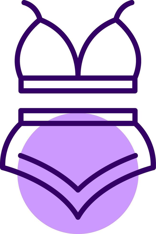 Bikini Outline Style Icon vector