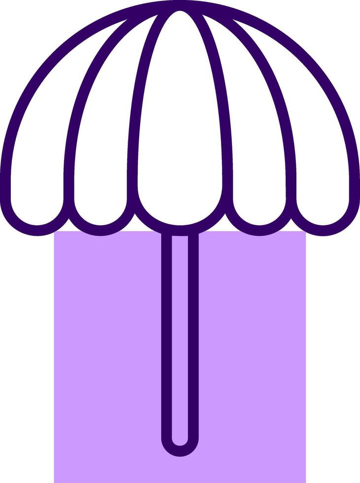 Beach umbrella Outline Style Icon vector