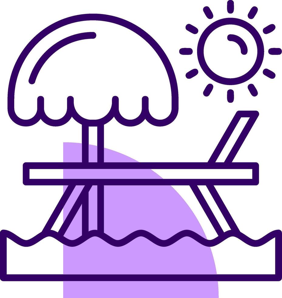 Seashore Outline Style Icon vector
