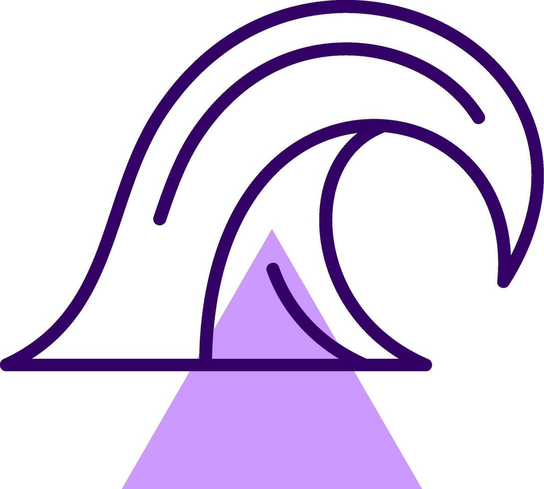 Waves Outline Style Icon vector