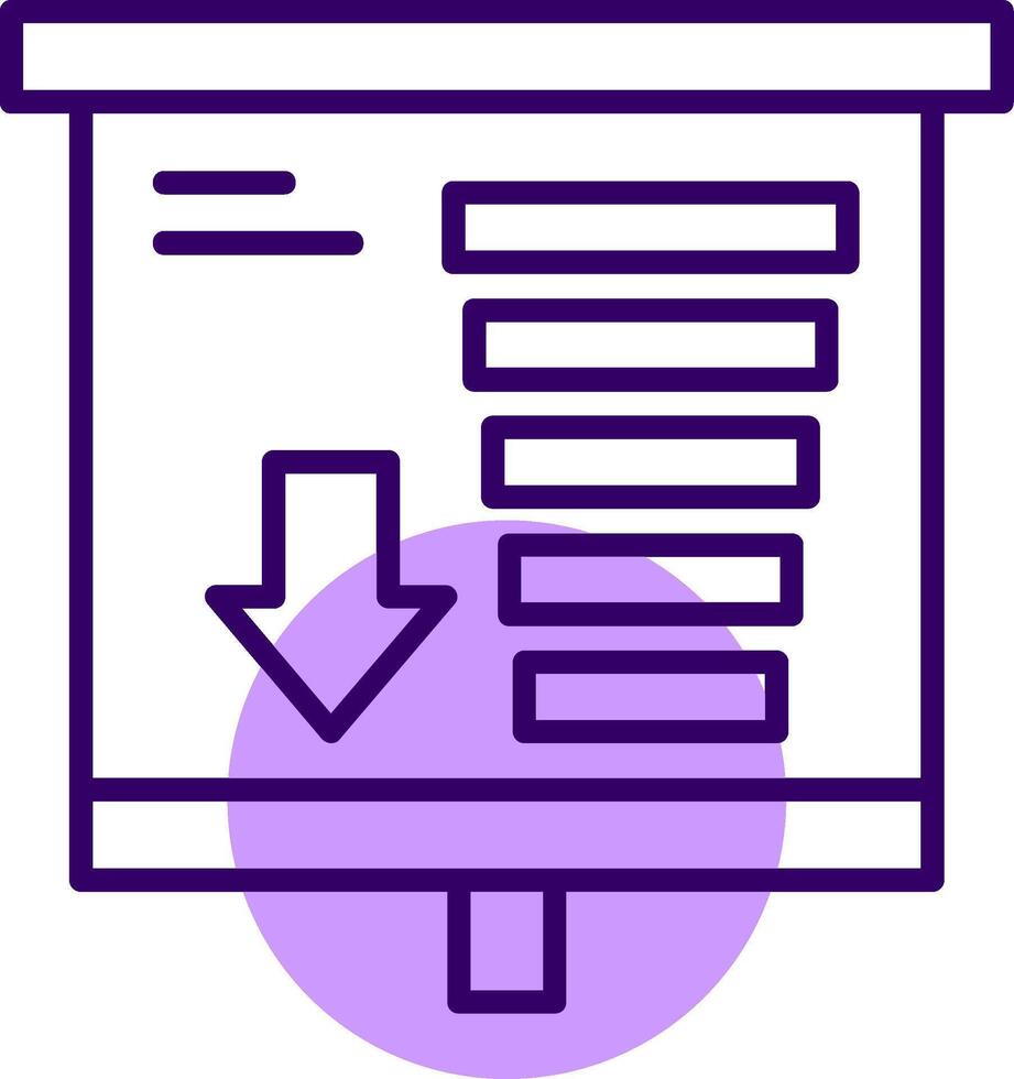 Funnel Chart Outline Style Icon vector