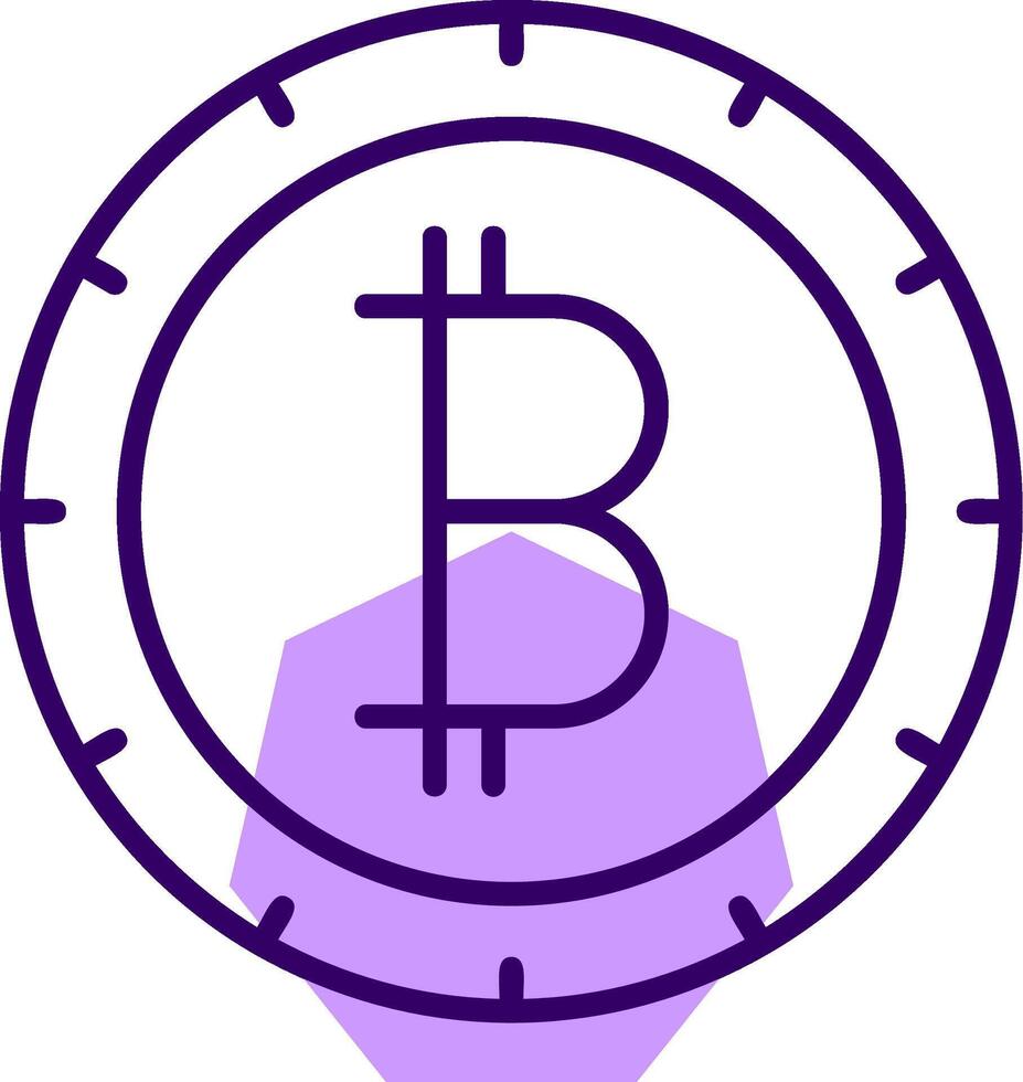 Bitcoin Outline Style Icon vector