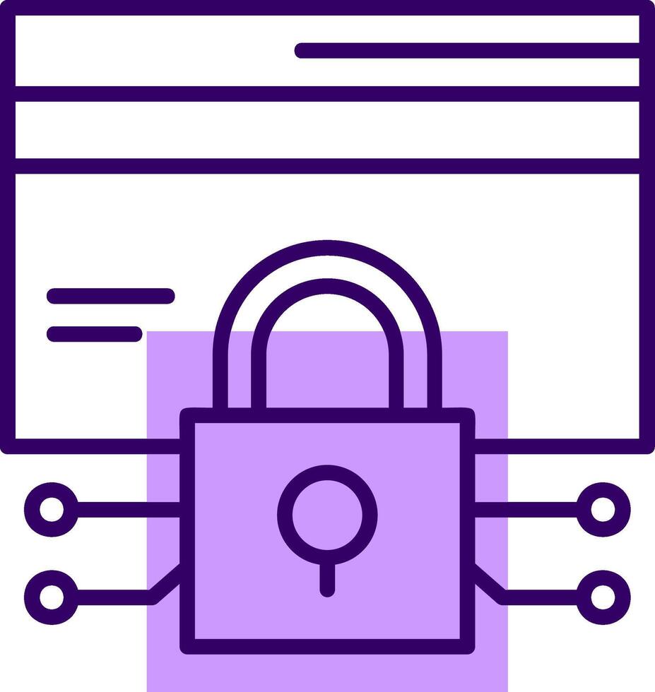 Data encryption Outline Style Icon vector
