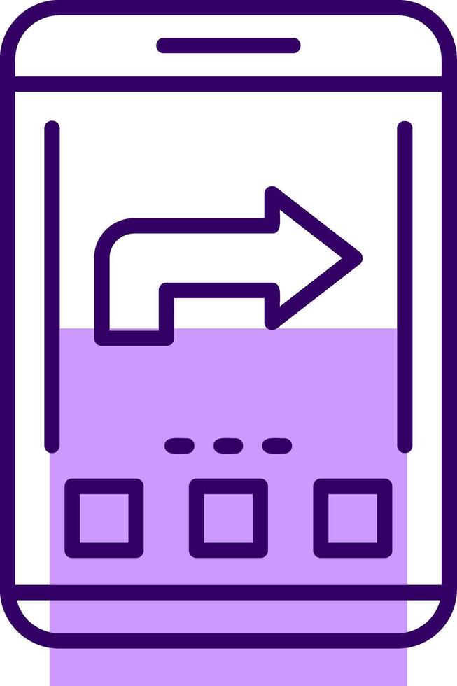 Forward Outline Style Icon vector