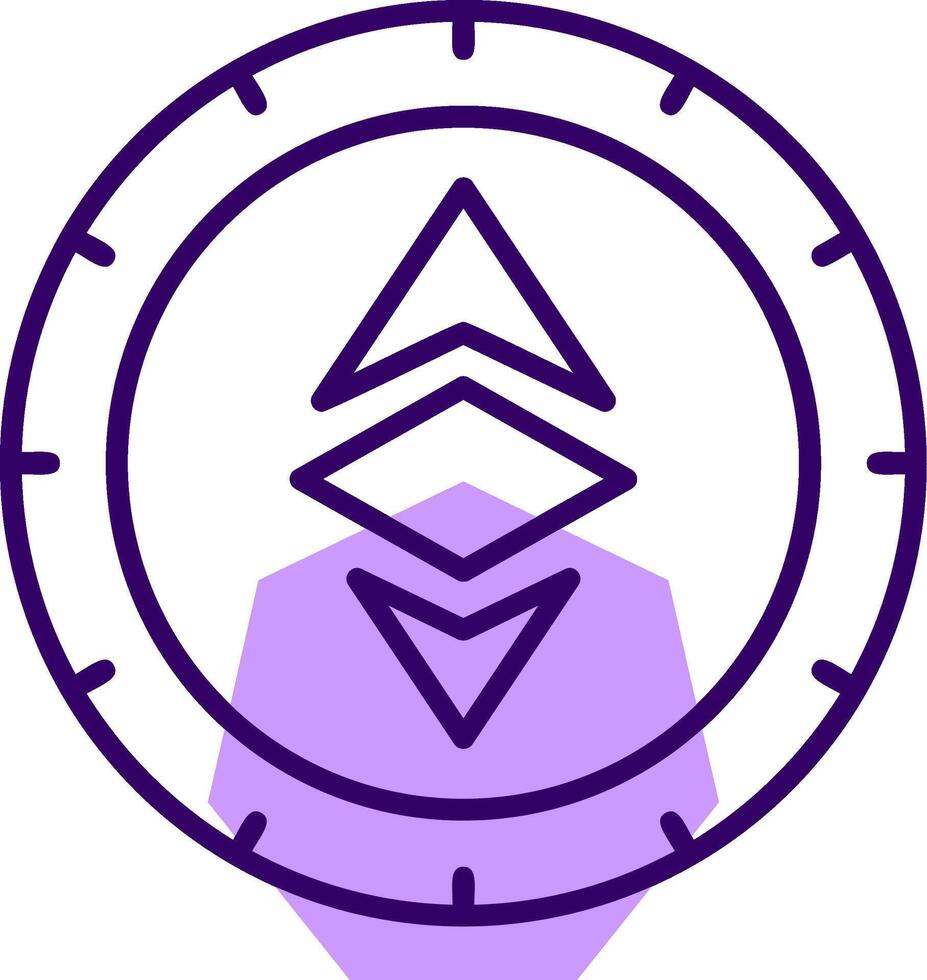 Ethereum Outline Style Icon vector