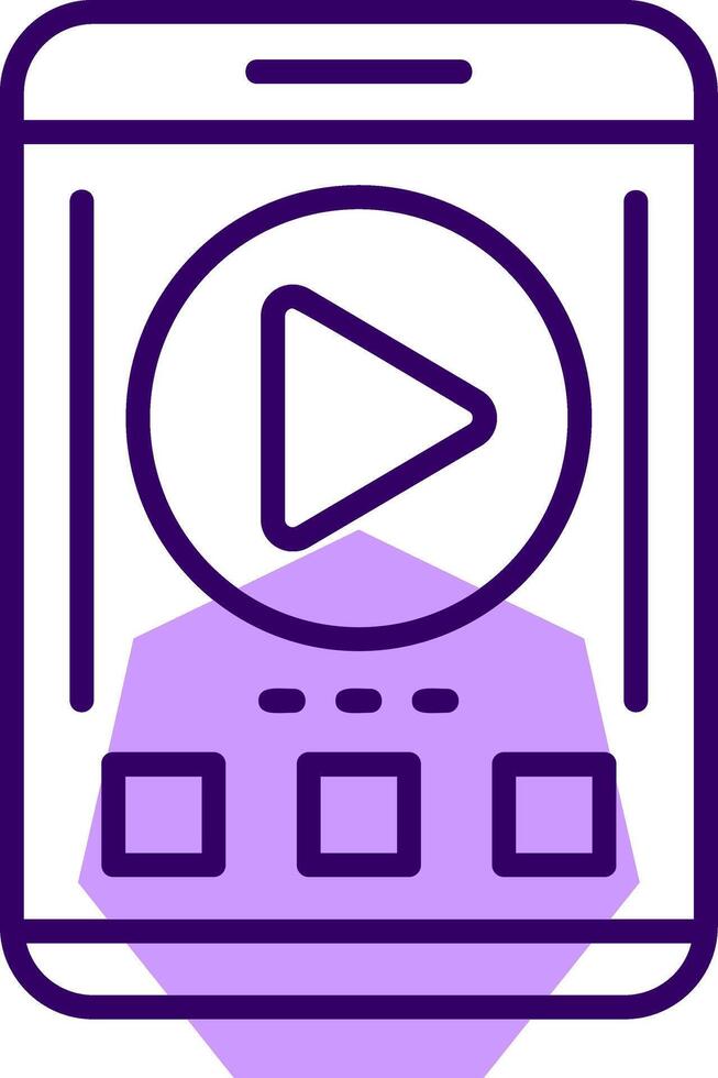 Play Outline Style Icon vector