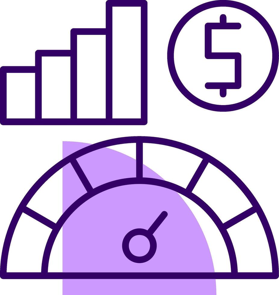 Economic indicators Outline Style Icon vector