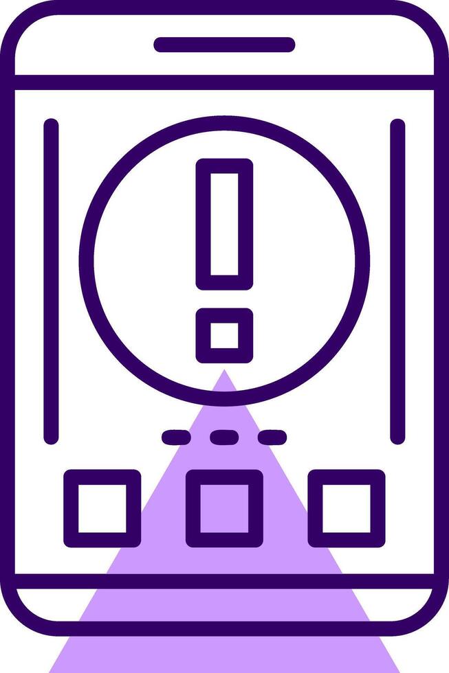 Warning Outline Style Icon vector