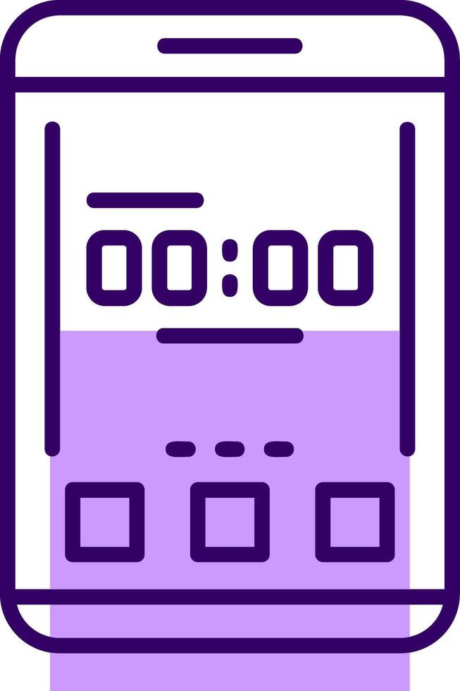 Clock Outline Style Icon vector