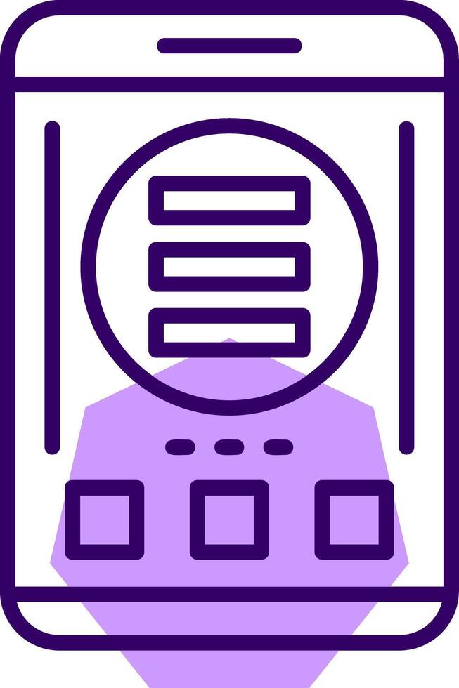 Hamburger menu Outline Style Icon vector