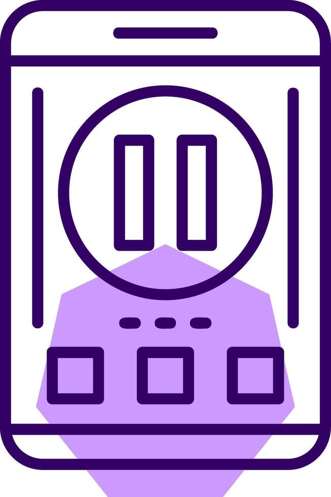 Pause Outline Style Icon vector