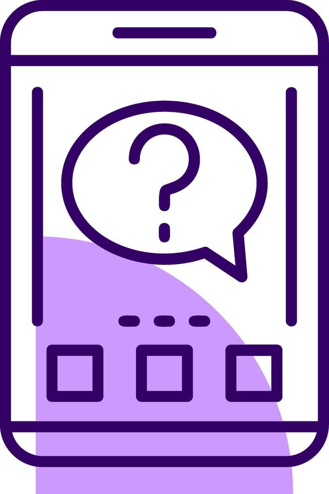 Question Outline Style Icon vector