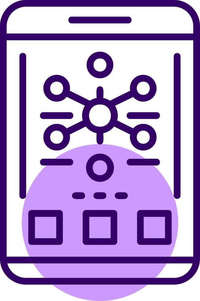 Graph Outline Style Icon vector
