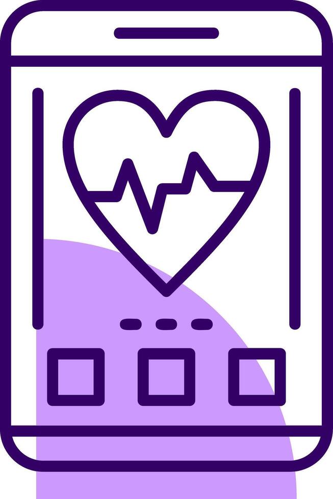 Heartbeat Outline Style Icon vector