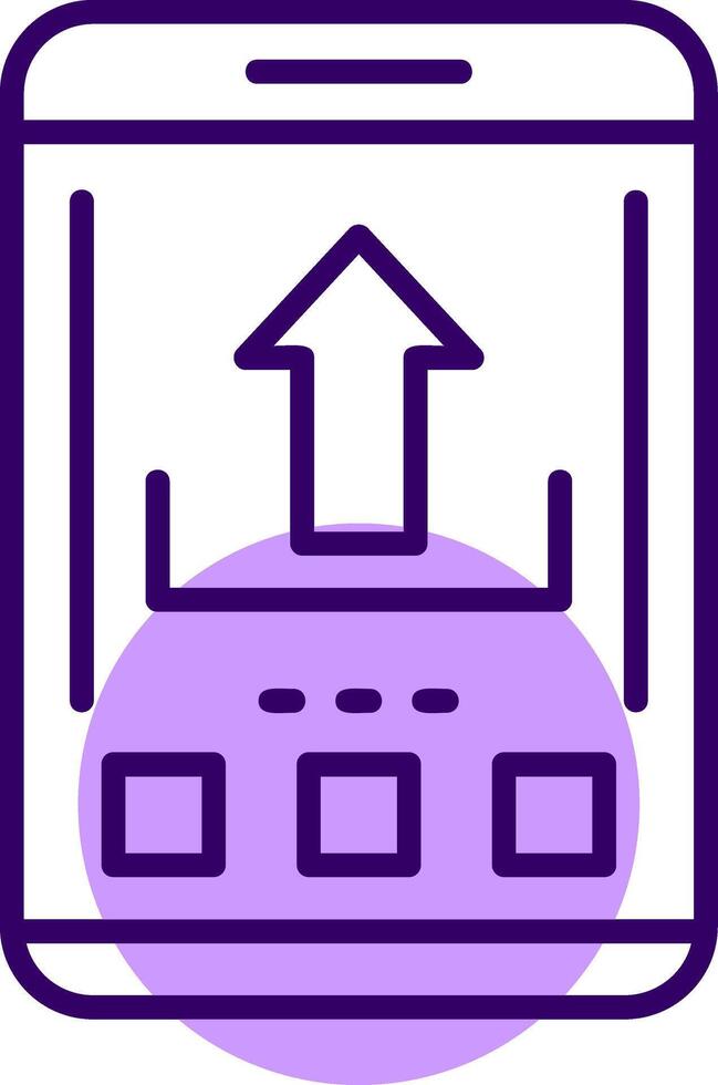 Upload Outline Style Icon vector