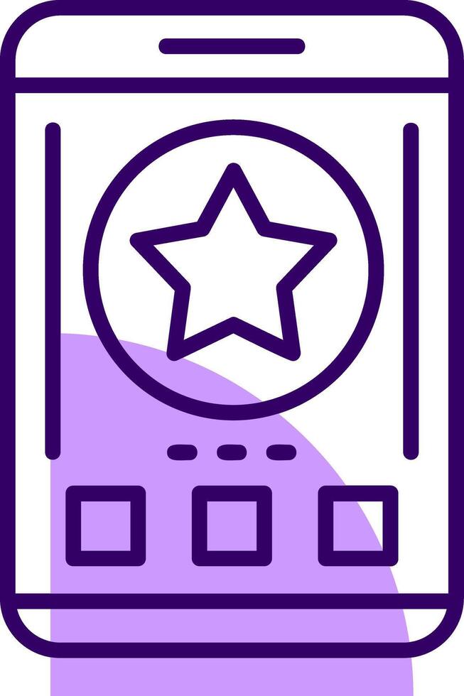 Star Outline Style Icon vector