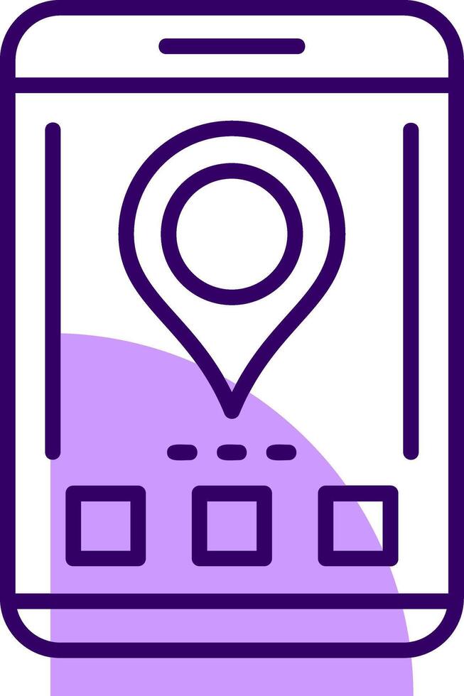 Location Outline Style Icon vector