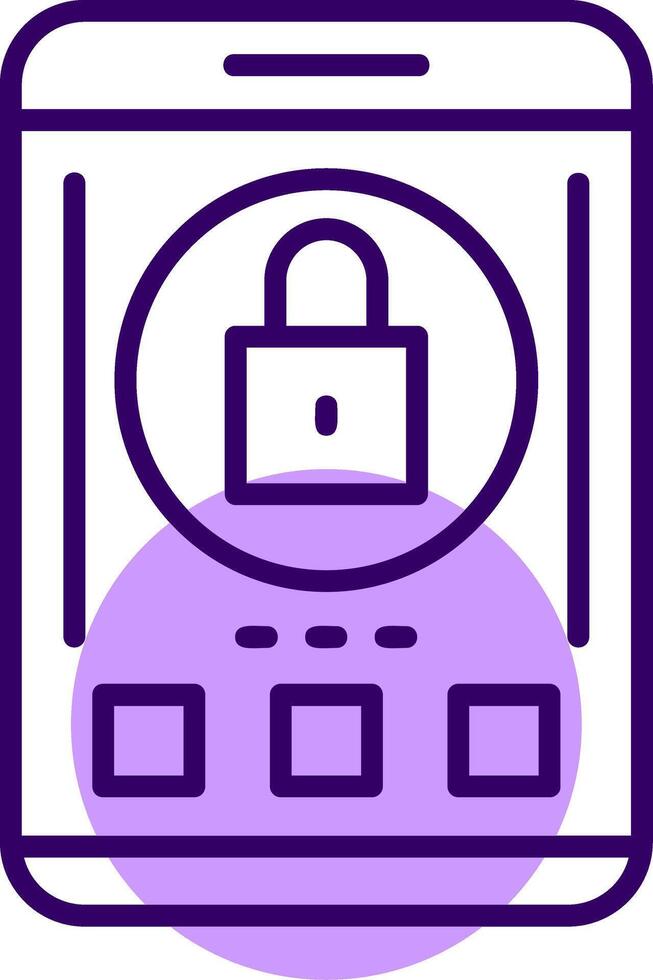 Lock Outline Style Icon vector