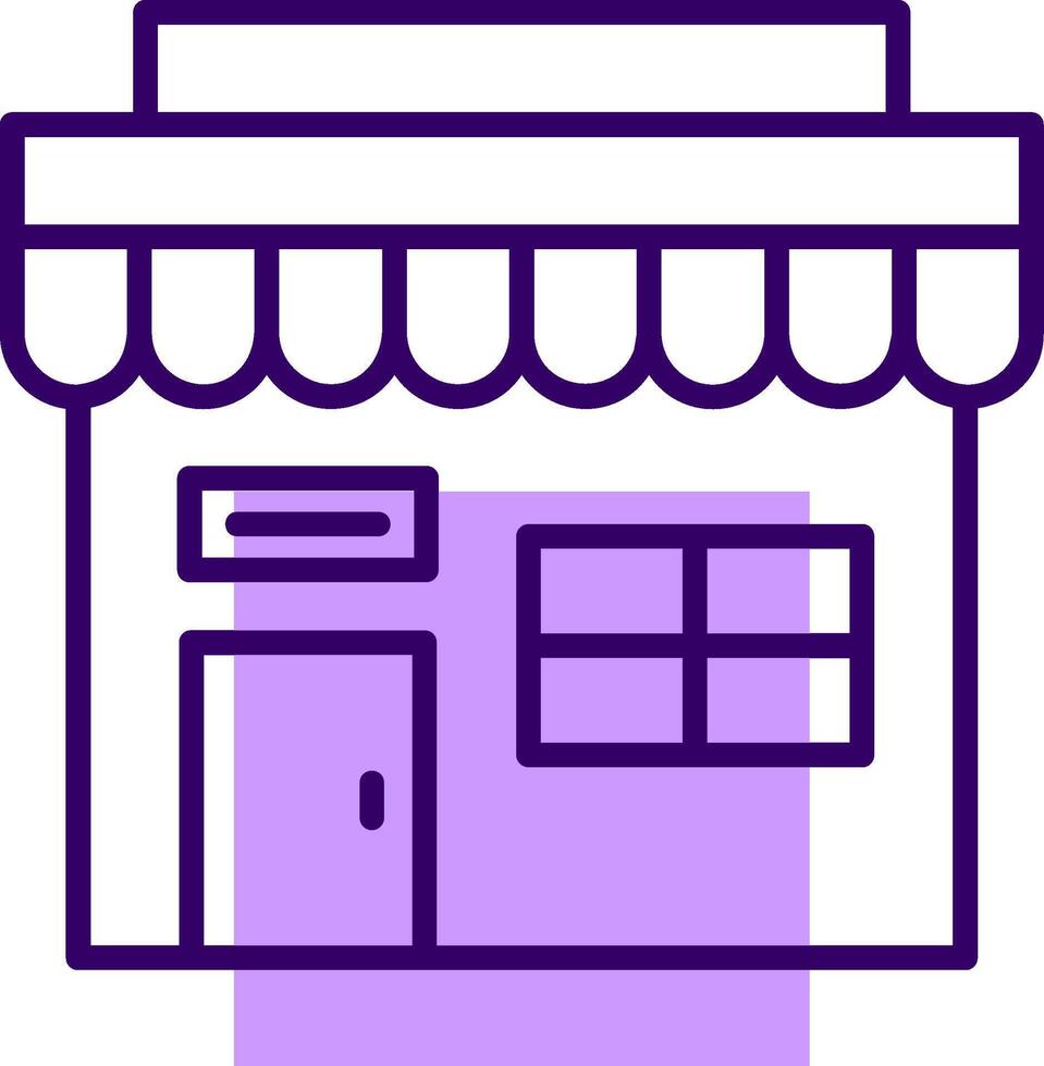 Storefront Outline Style Icon vector