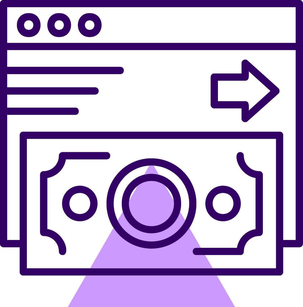 Online Payment Outline Style Icon vector