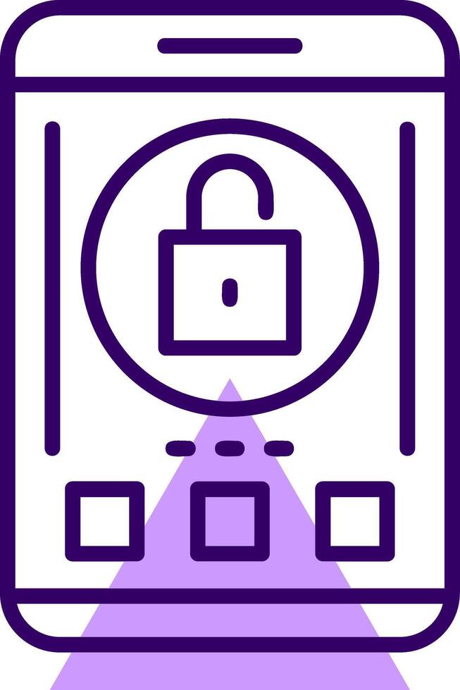 Unlock Outline Style Icon vector