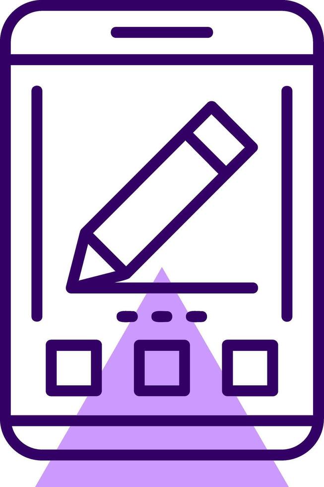 Edit Outline Style Icon vector