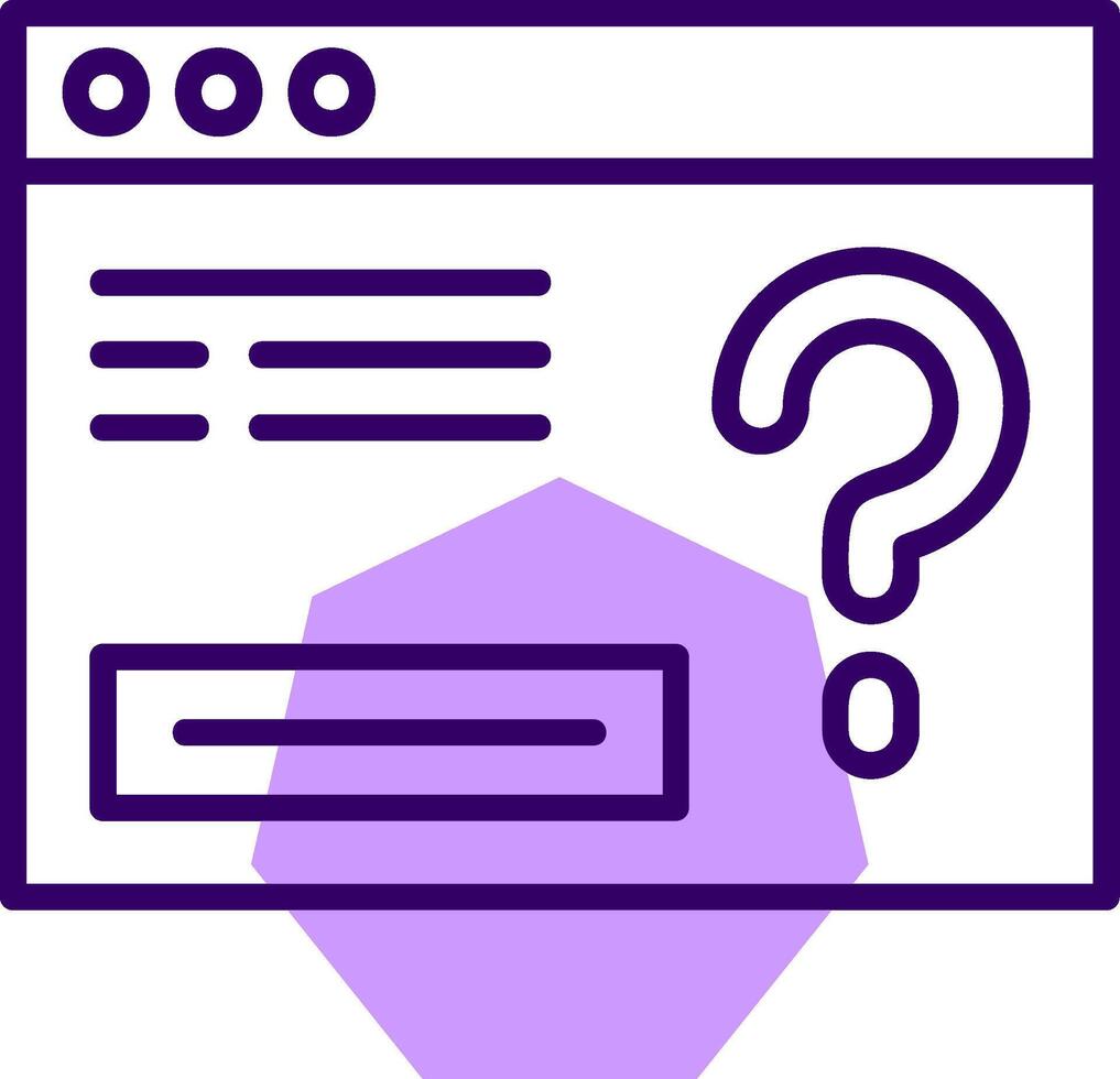 FAQ Outline Style Icon vector
