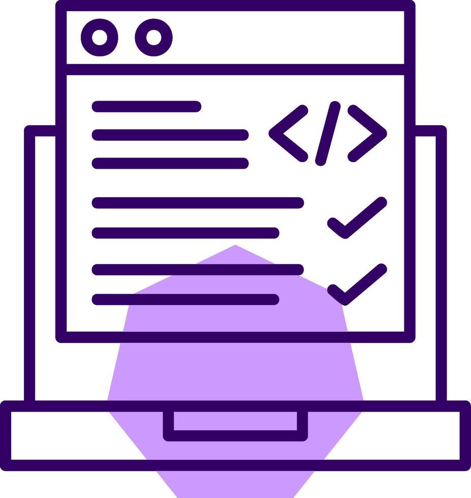 Code Correction Outline Shape Style Icon vector