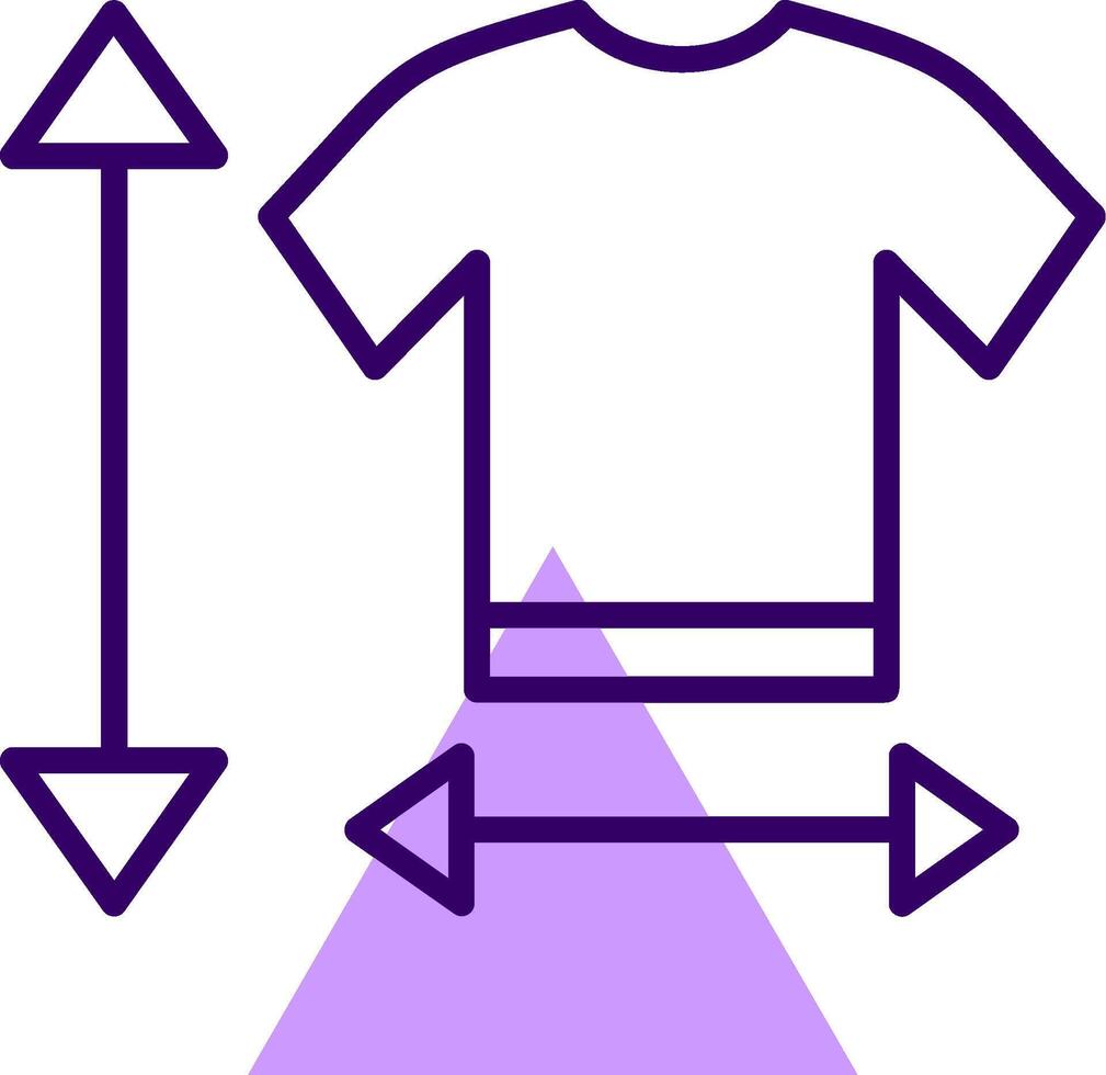 Size Guide Outline Style Icon vector