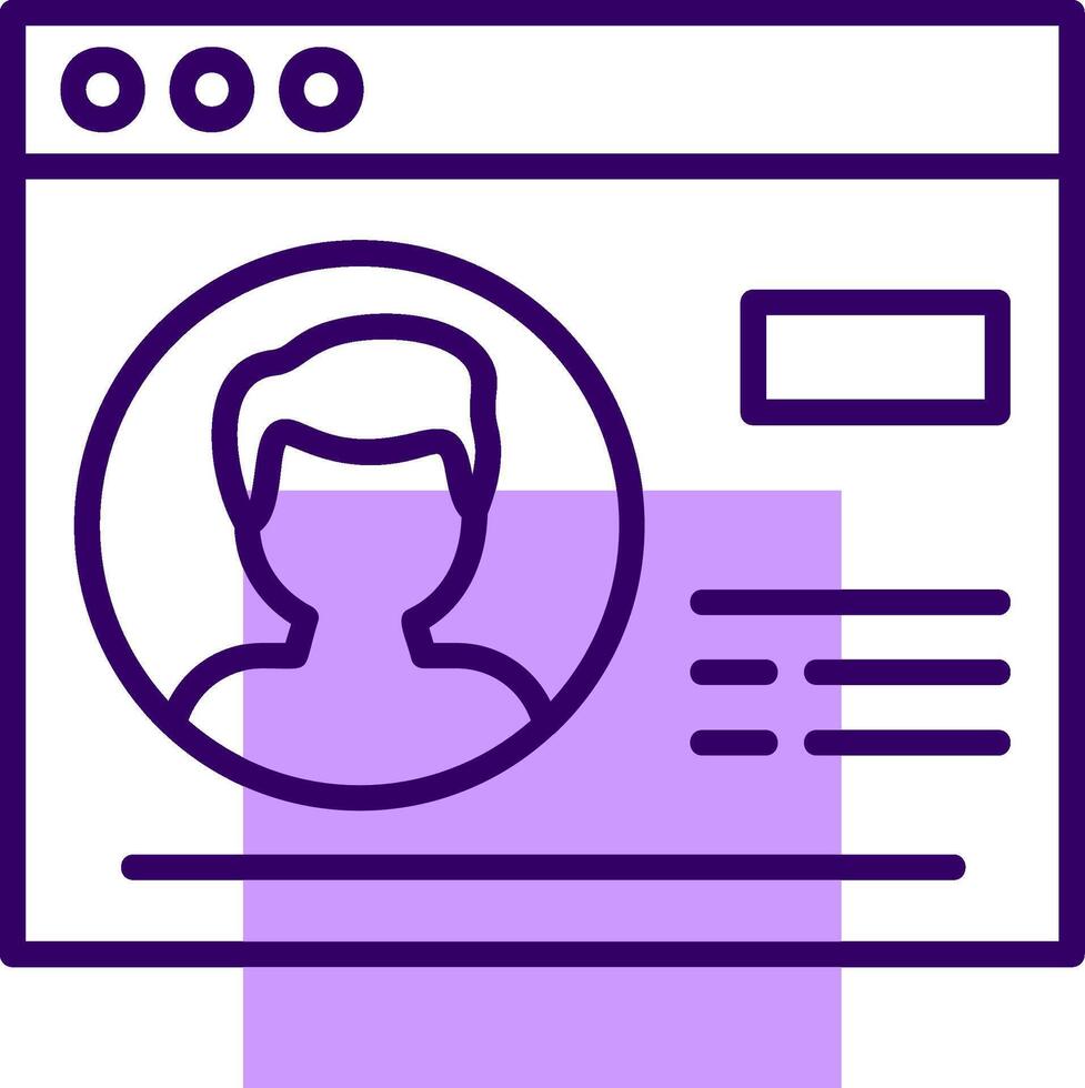 User Profile Outline Style Icon vector