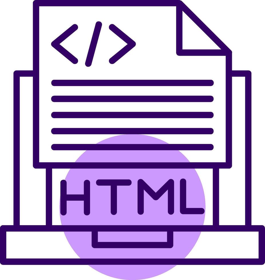 Html File Outline Shape Style Icon vector