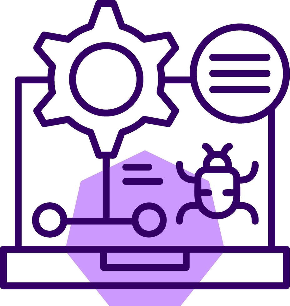 Debug Outline Shape Style Icon vector