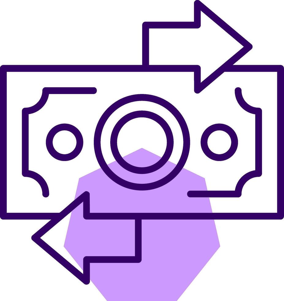 Refund Outline Style Icon vector