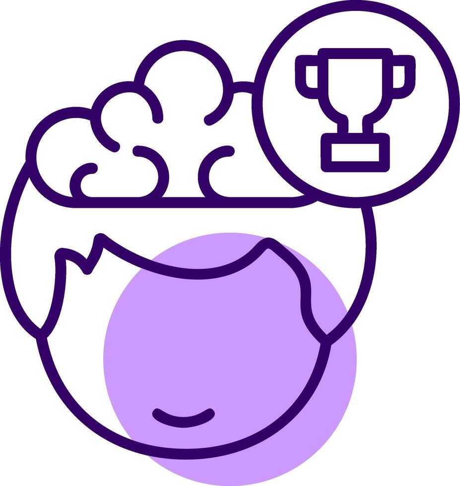 Trophy Outline Shape Style Icon vector
