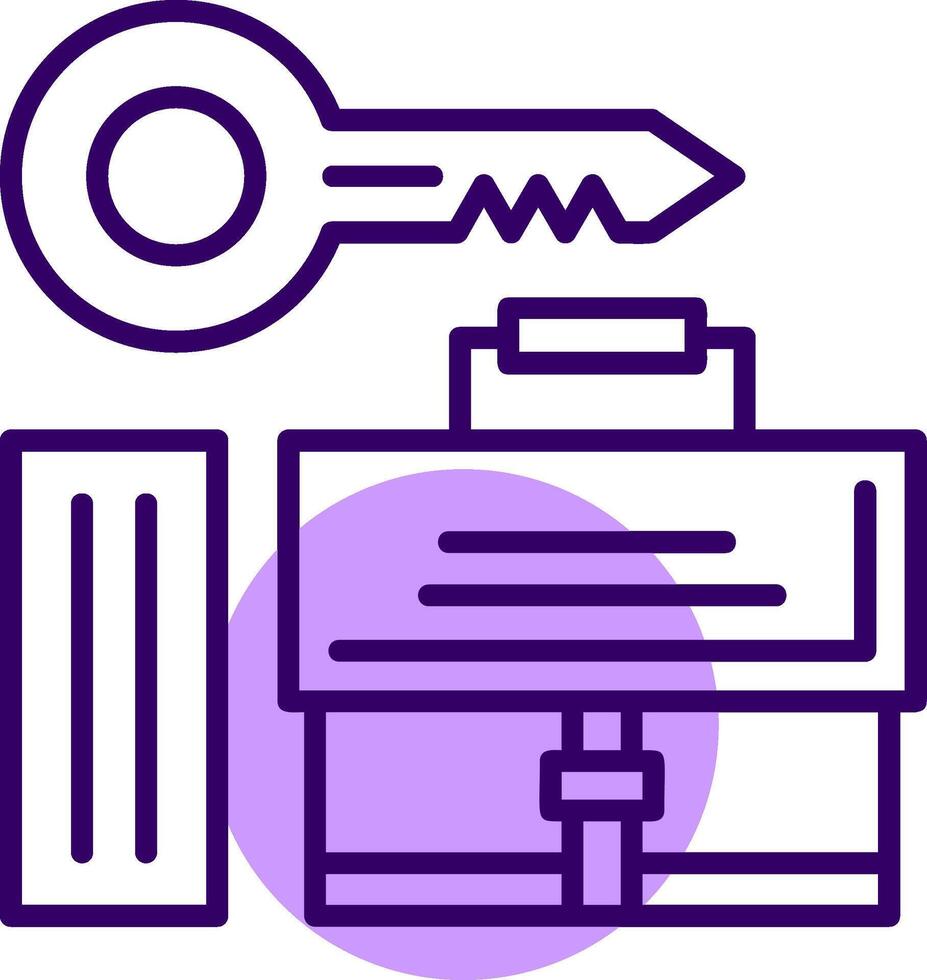 Key Outline Shape Style Icon vector