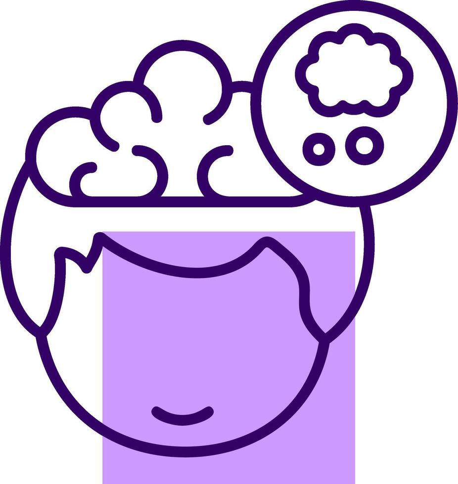 Thought Outline Shape Style Icon vector