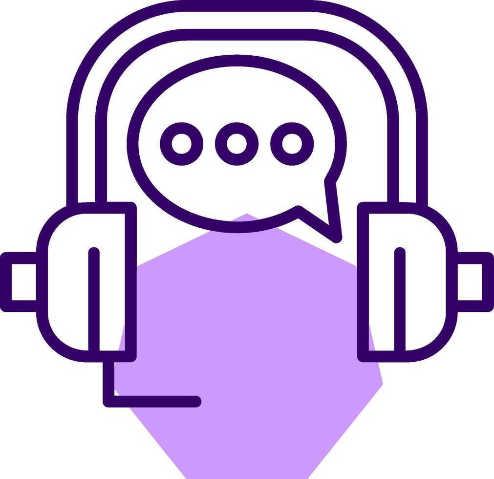 Customer service Outline Shape Style Icon vector