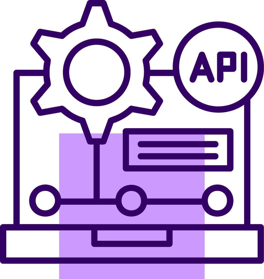 API Outline Shape Style Icon vector