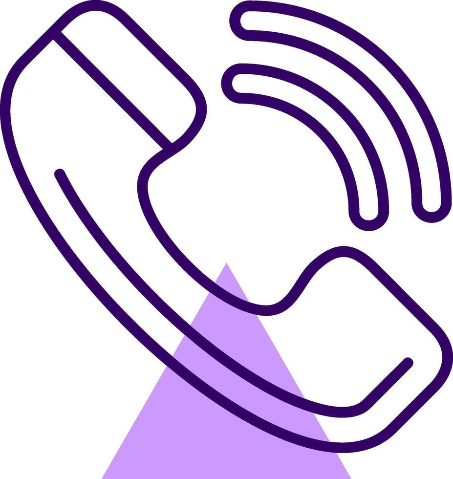 Phone call Outline Shape Style Icon vector