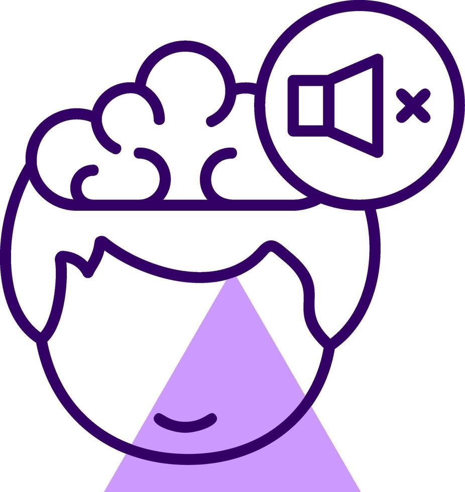 Mute Outline Shape Style Icon vector