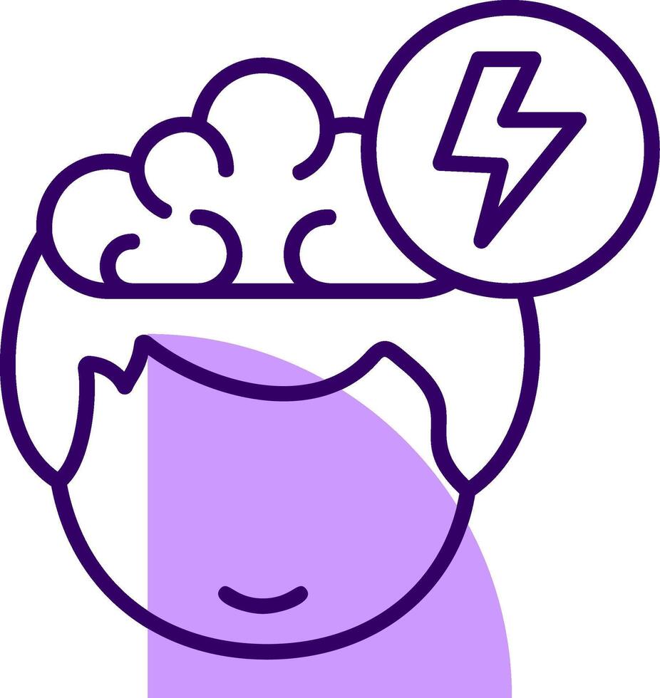 Brainstorm Outline Shape Style Icon vector