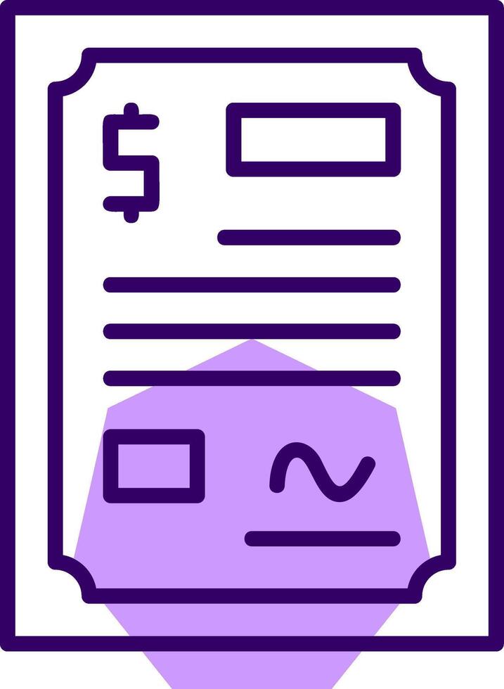 Contract Outline Shape Style Icon vector