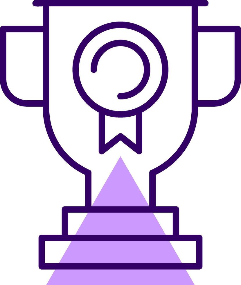 Trophy Outline Shape Style Icon vector