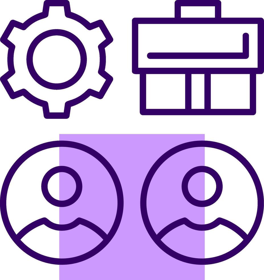 Group Outline Shape Style Icon vector