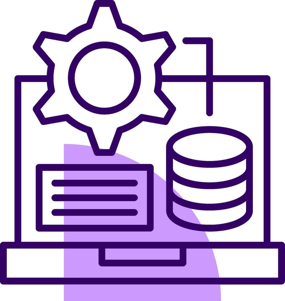 Database Outline Shape Style Icon vector