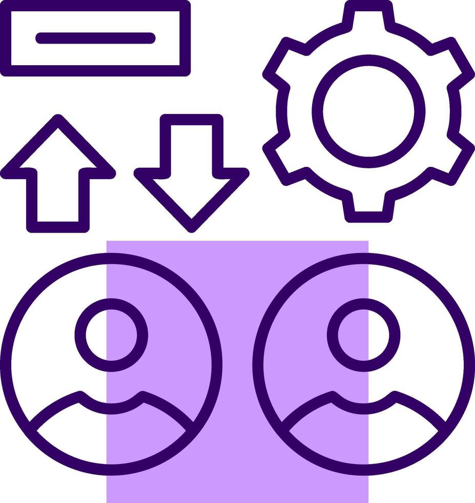 Teamwork Outline Shape Style Icon vector