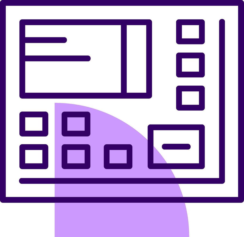 ATM Outline Shape Style Icon vector